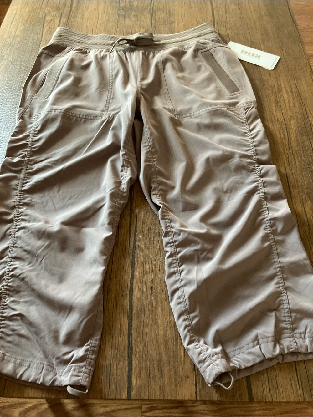RBX Taupe Drawstring Cargo Joggers.